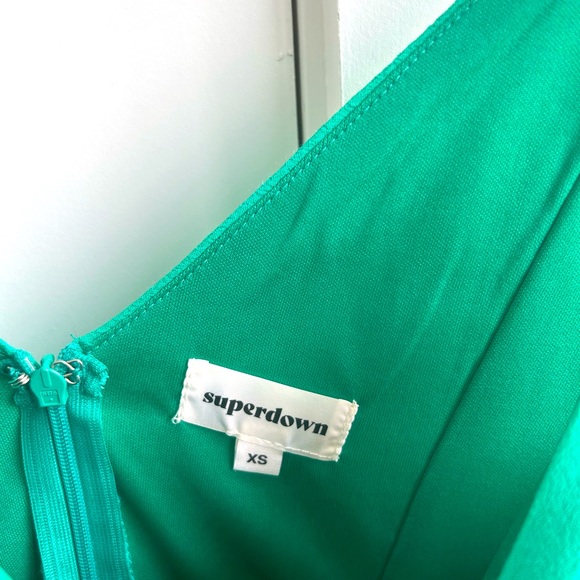 SuperDown Karen Wrap Romper in XS in green - Picture 7 of 7
